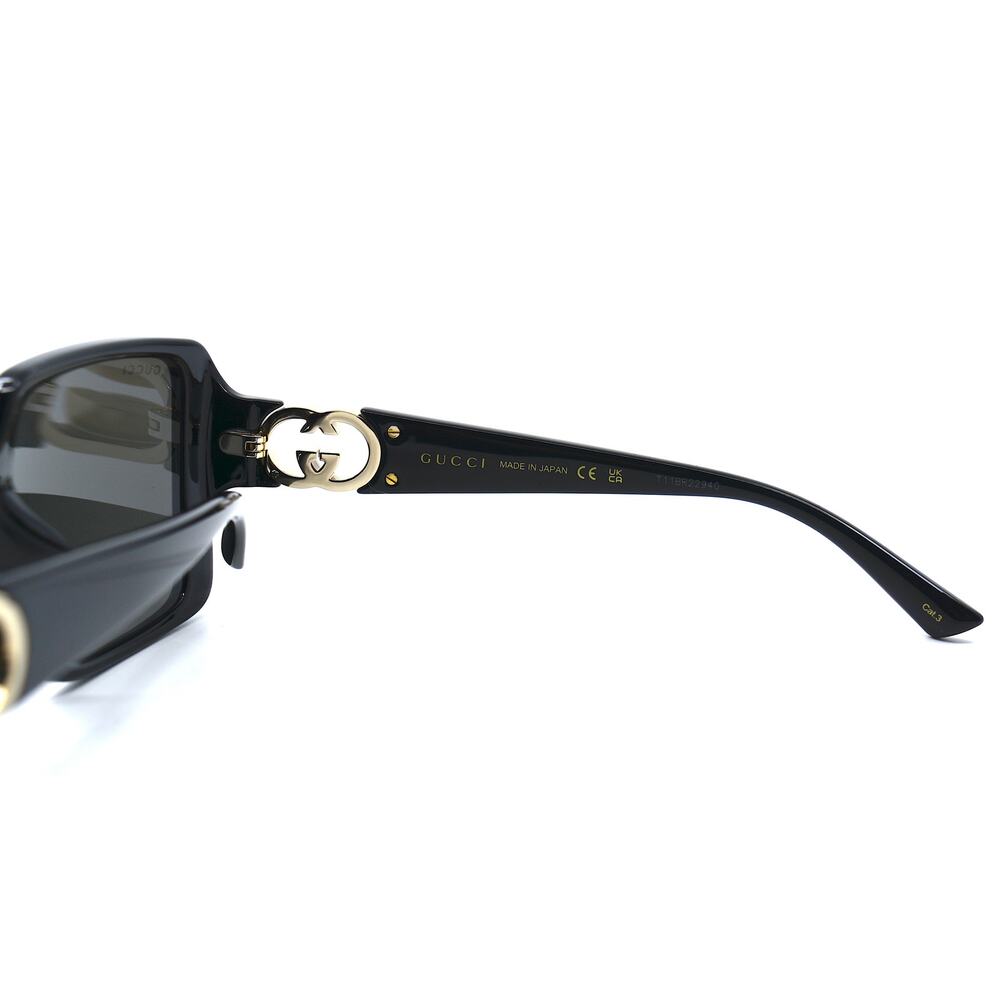 NEW Gucci GG1692SA 001 Black Frame Dark Grey Lenses 100% Authentic Sunglasses - Picture 10 of 14